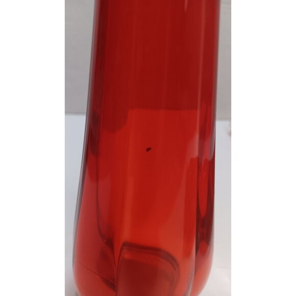 MCM Swing Stretch Red Yellow Retro Tall Glass Set Vases - Picture 8 of 8